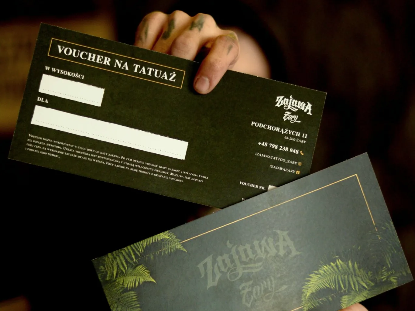 Voucher podarunkowy na tatuaż w Zajawa Tattoo Żary