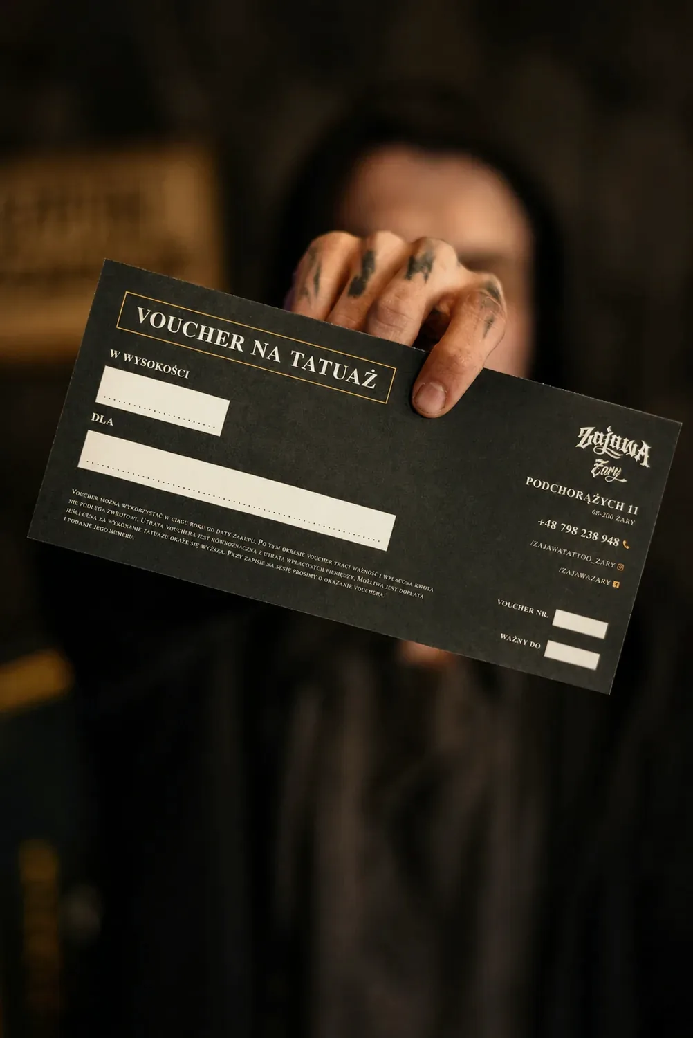 Voucher na tatuaż w Zajawa Tattoo Żary - pomysł na prezent