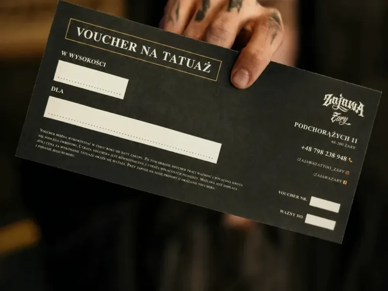 Ile kosztuje voucher na tatuaż