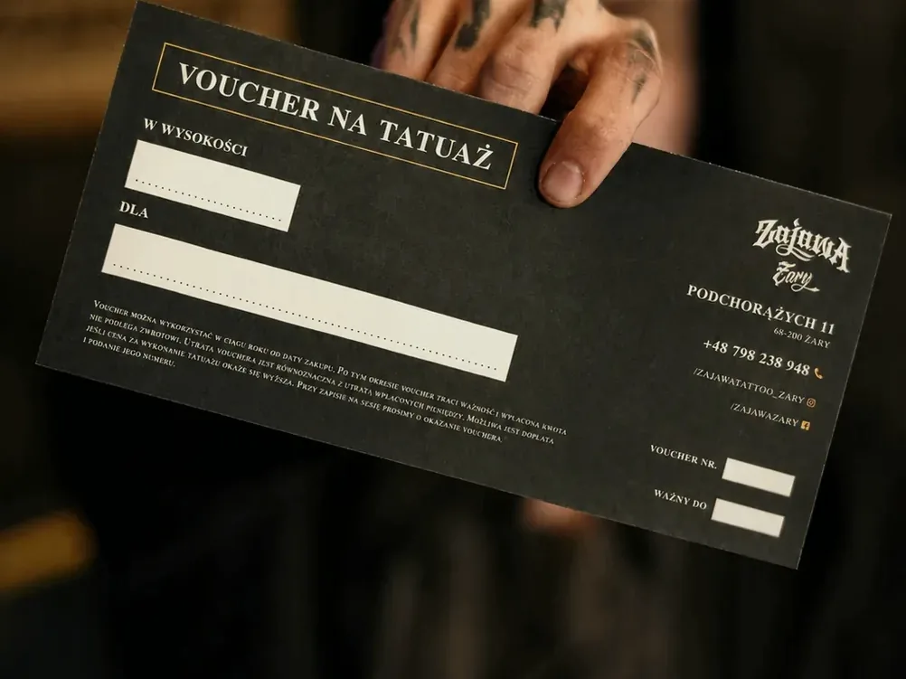 Ile kosztuje voucher na tatuaż - Zajawa Tattoo Żary