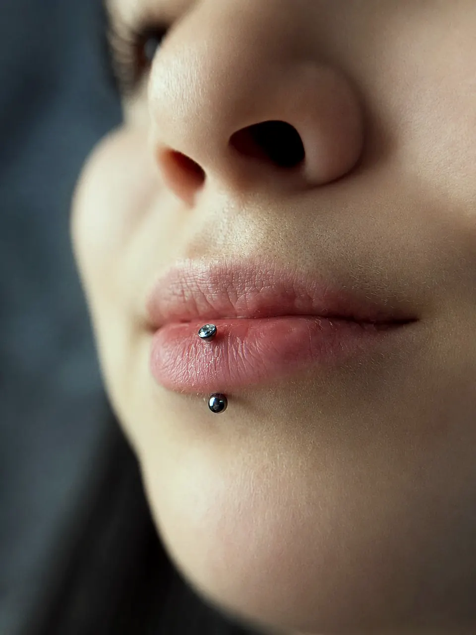 Cennik piercingu w Żarach — aktualne ceny przekłuć 5 Piercing labret pod dolną wargą