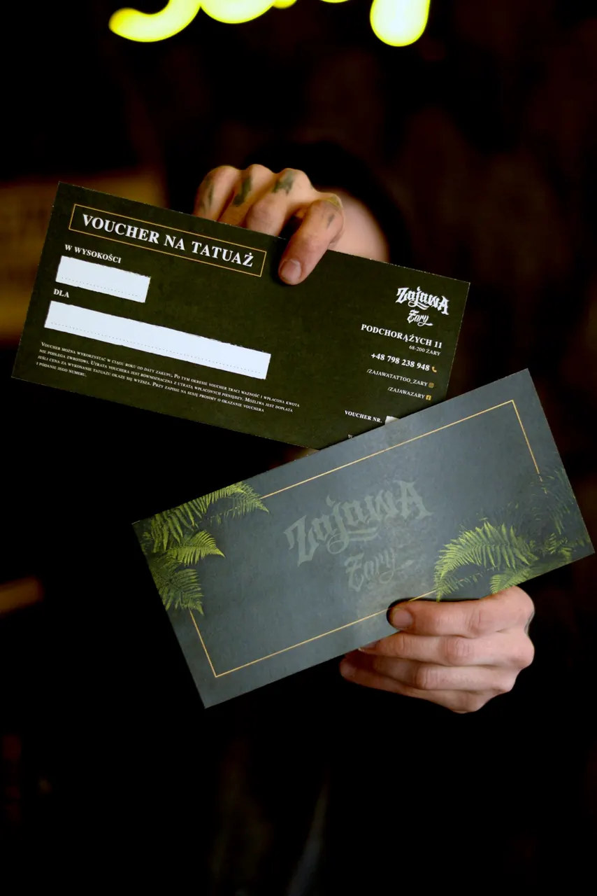 Voucher podarunkowy na tatuaż